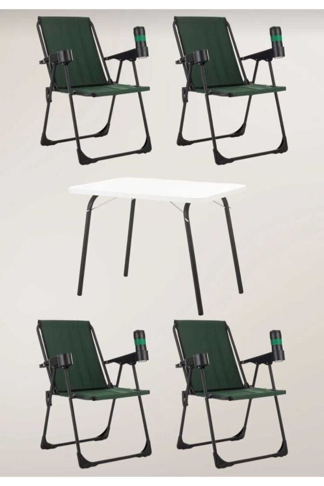 HOLİDAY Kamp Seti Kamp Sandalyesi Kamp Masası Katlanır Kamp Piknik Seti 2 SANDALYE 1 MASA