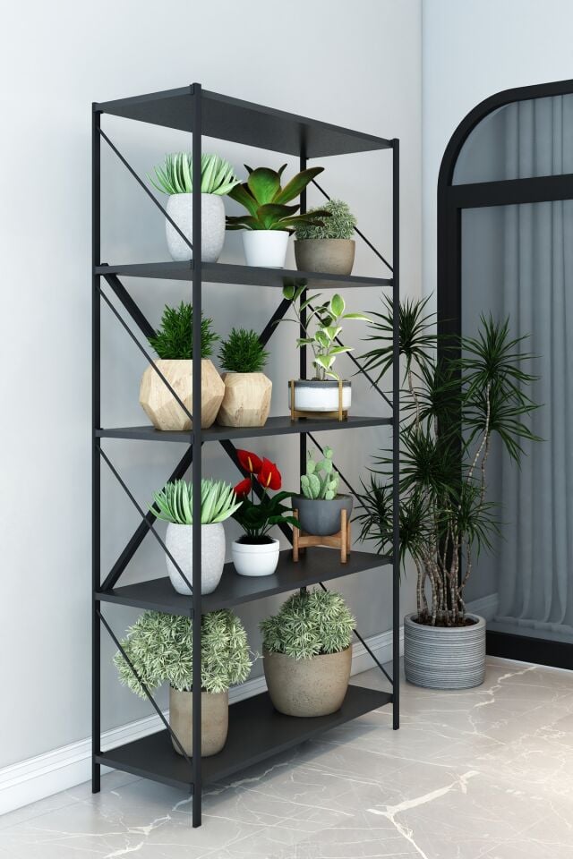 STONE Saksılık Çiçeklik Saksı Rafı Çiçek Standı Çok Amaçlı Dekoratif Raf 150 cm