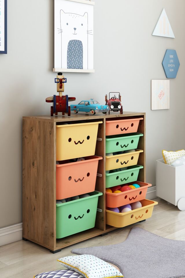 KIDS Oyuncak Dolabı Oyuncak Saklama Kutusu Çok Amaçlı Depolama