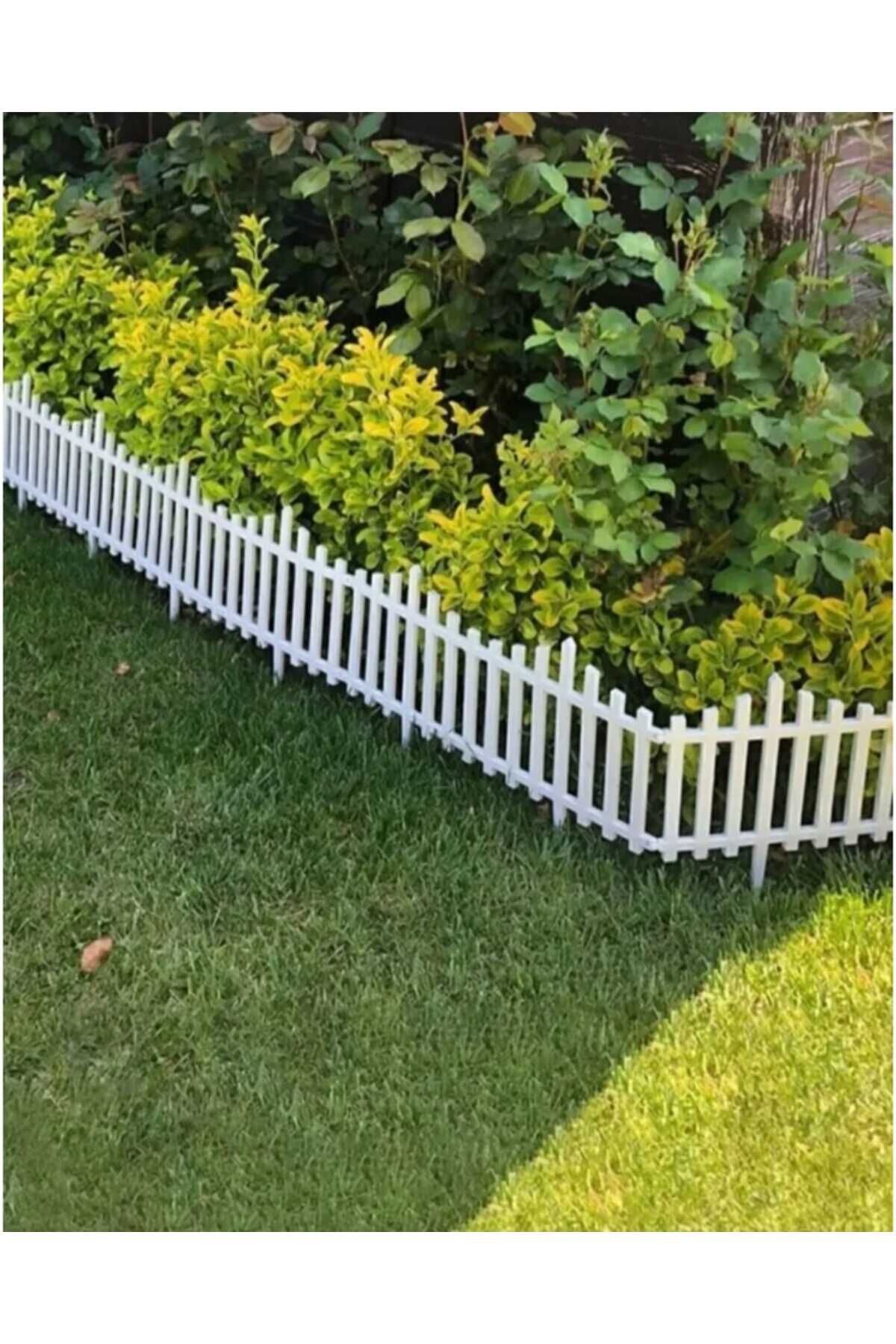 FLOWERS Bahçe Çiti Dekoratif Bahçe Çiti Plastik Beyaz Çit Tek Peyzaj Çiti Çiçek Koruma Çiti 1 ADET Beyaz 4 adet