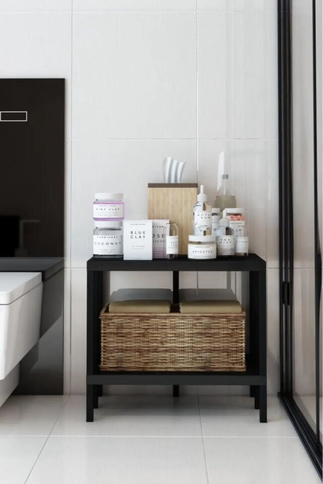 ÇEŞME 2 Banyo Rafı, Plastik Kitaplık, 2 Raflı Organizer, Banyo Rafı, Bahçe Balkon Organizeri