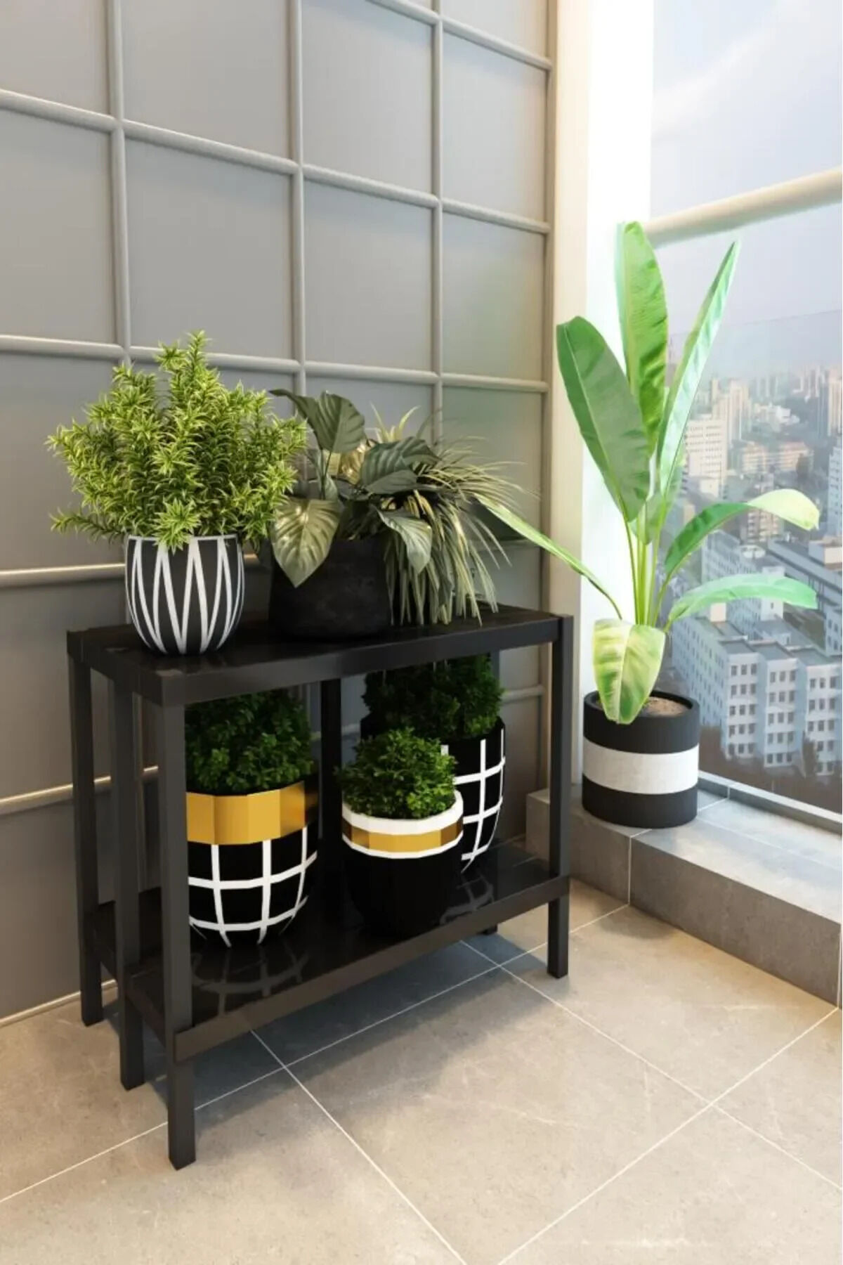 ÇEŞME 2 Banyo Rafı, Plastik Kitaplık, 2 Raflı Organizer, Banyo Rafı, Bahçe Balkon Organizeri