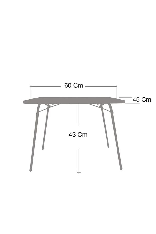Katlanır Kamp Masası 45x60 Balkon Bahçe Masası Piknik Masası